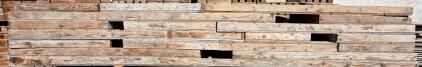 Stack of 8' x 2' x 3" Wood Concrete Form Panels, 15-20 per Lot, Timber Face, Painted Ends
