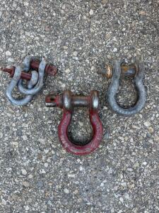 Crosby 6-1/2T Bow Shackles G-209, 3/4" Pin, Forged Steel, Lot of 3