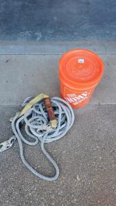 50 ft Synthetic Rope Lifeline with Double Locking Snap Hooks, 10,000 lb Capacity, Steel Hardware