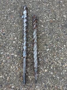 SDS Max Rotary Hammer Drill Bits, 1 1/8" Diameter, 17" & 15.5" Length, Concrete/Masonry