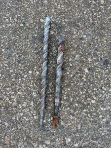 SDS-Max Rotary Hammer Drill Bits, 13" & 10.5" Length, 0.75" Diameter, Steel Construction