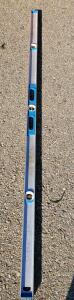 72" Aluminum Box Beam Level, Hand Grips, 4 Vials, Blue End Caps