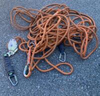 Fall Protection Rope Lifeline System with Rope Grab, Carabiners, 50 ft, 5/8 in Kernmantle ( Bay 2 ) - 3