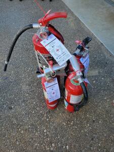 (4) Ansul Sentry ABC 10lb Fire Extinguishers, UL Listed, with Inspection Tag, Hose Included