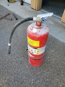 ABC 10 lb Fire Extinguisher with Hose, Steel Cylinder, Red, DMS 15xxxx Serial