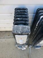 Oil-Filled 1500W Electric Radiator Heater, Manual Controls, 7 Fins, Black, Casters, Set of 2 - 2