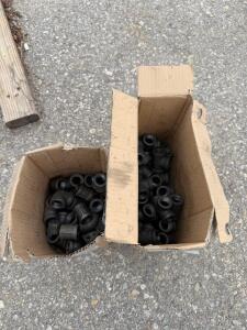 Bulk Lot CJK 1/2&rdquo; Black Malleable Iron Pipe Fittings &ndash; Elbow, Tee, Coupling, Cap, 100+ Pieces