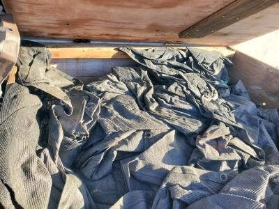 Bulk Commercial Shade Cloth Netting, Black/Grey, Large Quantity in Wood Storage Crate