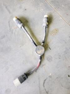 Heavy-Duty NEMA L6-30P to Dual L6-30R Y-Cord Splitter, 30A/250V, 3ft