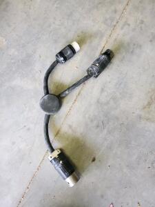 Hubbell YQ100PLUS 50A 125/250V Heavy-Duty Power Y-Splitter Cable with Locking Connectors