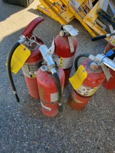 ABC Dry Chemical Fire Extinguisher, 5-10 lb, Kidde/Amerex, Pressure Gauge, Hose, Steel Cylinder