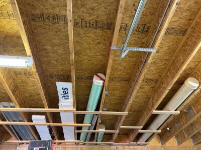 Large Diameter PVC Utility Pipes 8" x 10' with End Caps, Metal Siding Panels, and Composite Boards