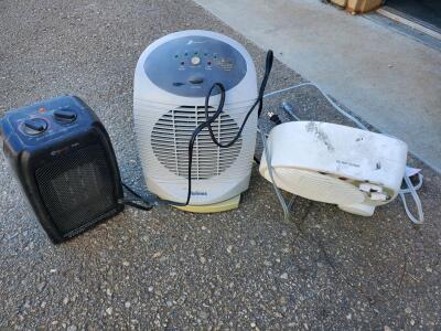 3x Portable Space Heaters &ndash; Holmes 1Touch, Comfort Zone Ceramic, Unbranded Fan, 1500W