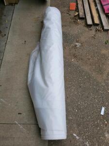White HDPE Plastic Sheeting Roll, 4-6 mil Thickness, 4-6 ft Width, 100 ft Length