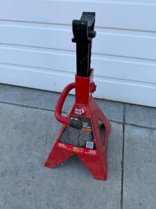 Torin Big Red T46002 6-Ton Jack Stand, Ratchet Type, Heavy Duty Steel, 15&ndash;24in Lift Height