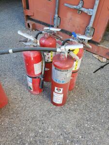 Delta 10lb ABC Fire Extinguishers, Group of 4, Inspected March 2023, Standard Hose & Pin