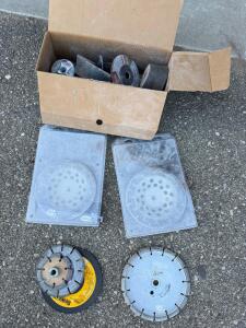 Core Cut Delux-Cut Turbo Cup Grinder, 7" Diamond Grinding Cups, 5/8"-11 Arbor, Used Condition