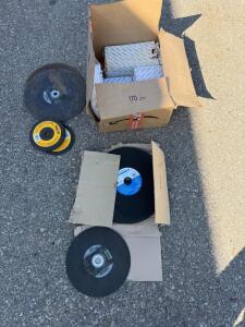Assorted Abrasive Cut-Off Wheels, Husqvarna 14", DeWalt 7", Metal Cutting, 12+ Pieces, Mixed Condition