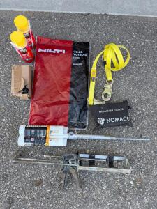 Construction Tool & Supply Bundle &ndash; Hilti VC150-6 Dust Bags, GREAT STUFF, Lanyard, Nomaflex