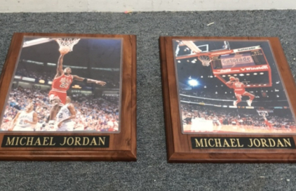 (2) Michael Jordan 8” x 10” Plaque Photos