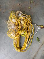 10-Head 100ft Construction String Work Light Set, 150W, 120V, IP65 Rated - 2