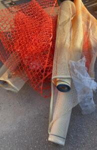 Construction Safety Barrier Fencing Rolls, Orange and Yellow, 50 ft x 3.3 ft, UV Stabilized