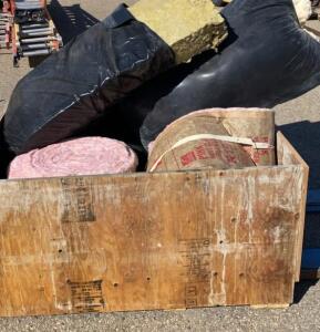 Owens Corning R19 PINK Next Gen Fiberglass and Mineral Wool Insulation, Mixed Rolls & Batts with Container ( Carport)