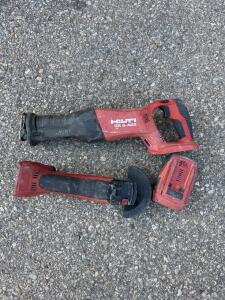 Hilti SR 6-A22 Reciprocating Saw & AG 500-A22 Angle Grinder with B22 6.0Ah 22V Battery