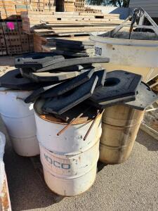 DICA Outrigger Pads (10x) & Steel 55-Gallon Drums (3x), Polymer Composite, For Cranes & Heavy Equipment