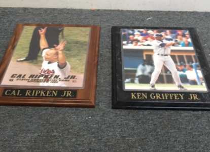 (1) Cal Ripken Jr. Photo Plaque (1) Ken Griffey Jr. Photo Plaque