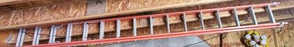 Werner D6220-2 20 ft Fiberglass Extension Ladder, 300 lb Capacity, Type IA
