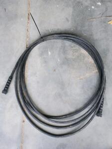 3/8" High-Pressure Hydraulic Hose, 3400 PSI, Approx. 25-50 ft Length