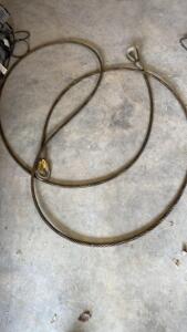 Steel Wire Rope Sling, 1/2" x 10 ft, Thimble Eyes Both Ends, Rated Capacity 8,600 lbs- Bay 5