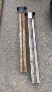 ACME EZ BASE Wooden Scaffold Outriggers (Set of 2), 48" Length, Bolt-On Steel Bracket