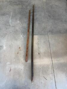 Steel Ground Stakes &ndash; 5 ft Length, Heavy-Duty, Square & Hex, Rusted, Steel Construction