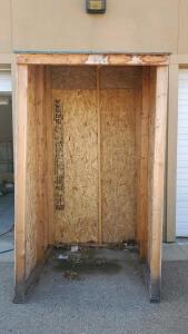 Wooden Outdoor Storage Shed 4x8 ft with Shed Roof and Double Doors, No Floor