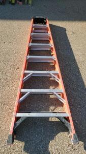 Werner NXT1A08 8 ft Fiberglass Step Ladder, 300 lb Load Capacity, 12 ft Reach Height