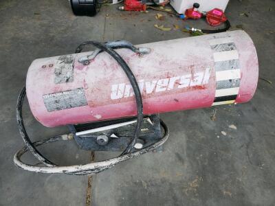 Universal 125,000&ndash;170,000 BTU Propane Forced Air Heater with Hose, Adjustable Output