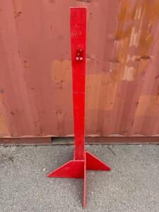 Handmade Wooden Stand, 36"x18"x30", Red Painted, Fixed Design