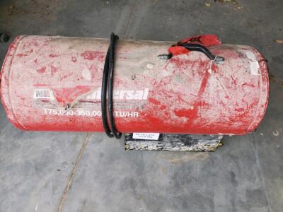 Universal 3500-FACV Propane Forced Air Heater, 175,000&ndash;350,000 BTU/HR, 115V, 1,400 CFM