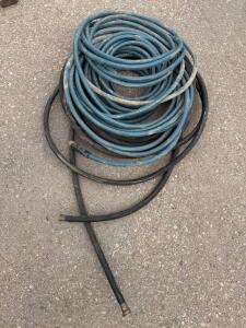 Heavy Duty 5/8" Garden Hoses, 50-100 ft, Brass Fittings, Blue & Black