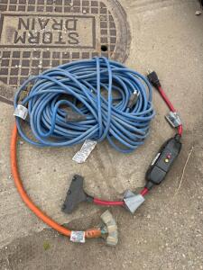 100-ft Husky 14 Gauge Cold Weather Extension Cord w/ GFCI & 3-Outlet Adapter