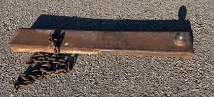 Heavy-Duty Steel Tow Bar with Hitch Ball and Safety Chain, Approx. 36&ndash;48" Length