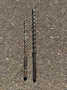 SDS-Max and Spline Rotary Hammer Drill Bits, 1" x 16" and 5/8" x 12", Carbide Tipped, Lot of 2