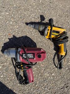 DeWalt 1/4" Corded Screwdriver & Chicago Electric 1/2" Impact Wrench, Power Tools, Electric