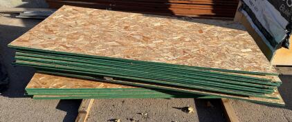Tongue & Groove OSB Subfloor Panels, 4' x 8' x 23/32", Green Sealed Edges, ~15 Sheets
