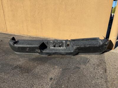 Black Rear Step Bumper for 2014-2018 Chevy Silverado/GMC Sierra 1500, OEM Style, w/ Hitch Cutout