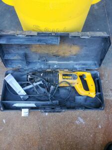 DEWALT Corded Reciprocating Saw with Hard Case & Blades, Yellow/Black, 10A, 1-1/8" Stroke