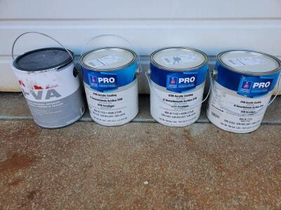 Sherwin-Williams Pro Industrial DTM Acrylic Coating, 3 Semi-Gloss Gallon Cans + KILZ PVA Primer