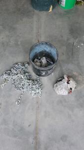 5/16" Galvanized Steel Chains 30-40ft with Shackles & Quick Links, Utility Grade 1500lb WLL